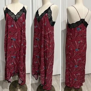Zadig & Voltaire Women's Risty Psyche Slip Dress with Lace Trim - Large